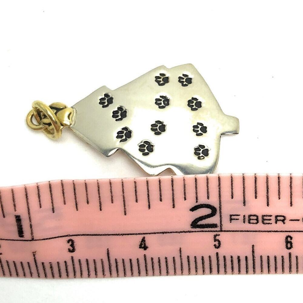 Far Fetched Paw Print Christmas Tree Pendant Dog Cat Lover Vet Tech Gift - Picture 4 of 5